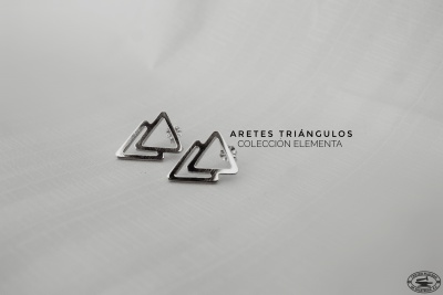 Aretes Triángulos, Elementa Plata, Centro Platero de Zacatecas A.C.